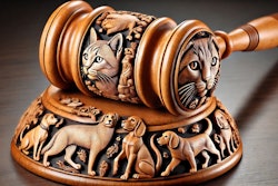 Dall·e 2024 07 08 12 40 50 A Wooden Judge's Gavel Intricately Carved With Images Of Cats And Dogs The Handle And Head Of The Gavel Feature Detailed Engravings Of Various Breeds