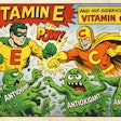 1950s Comic Book Panel Of A Superhero Names Vitamin E Battling Antioxidants Vitamin E Has A Sidekick, Vitamin C
