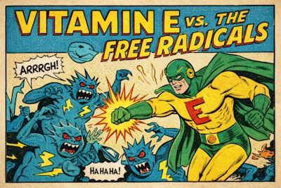 A Superhero Named Vitamin E Battling Called The Free Radicals