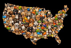 Map Of The Continental United States Made Up Of A Mosaic Of Pets
