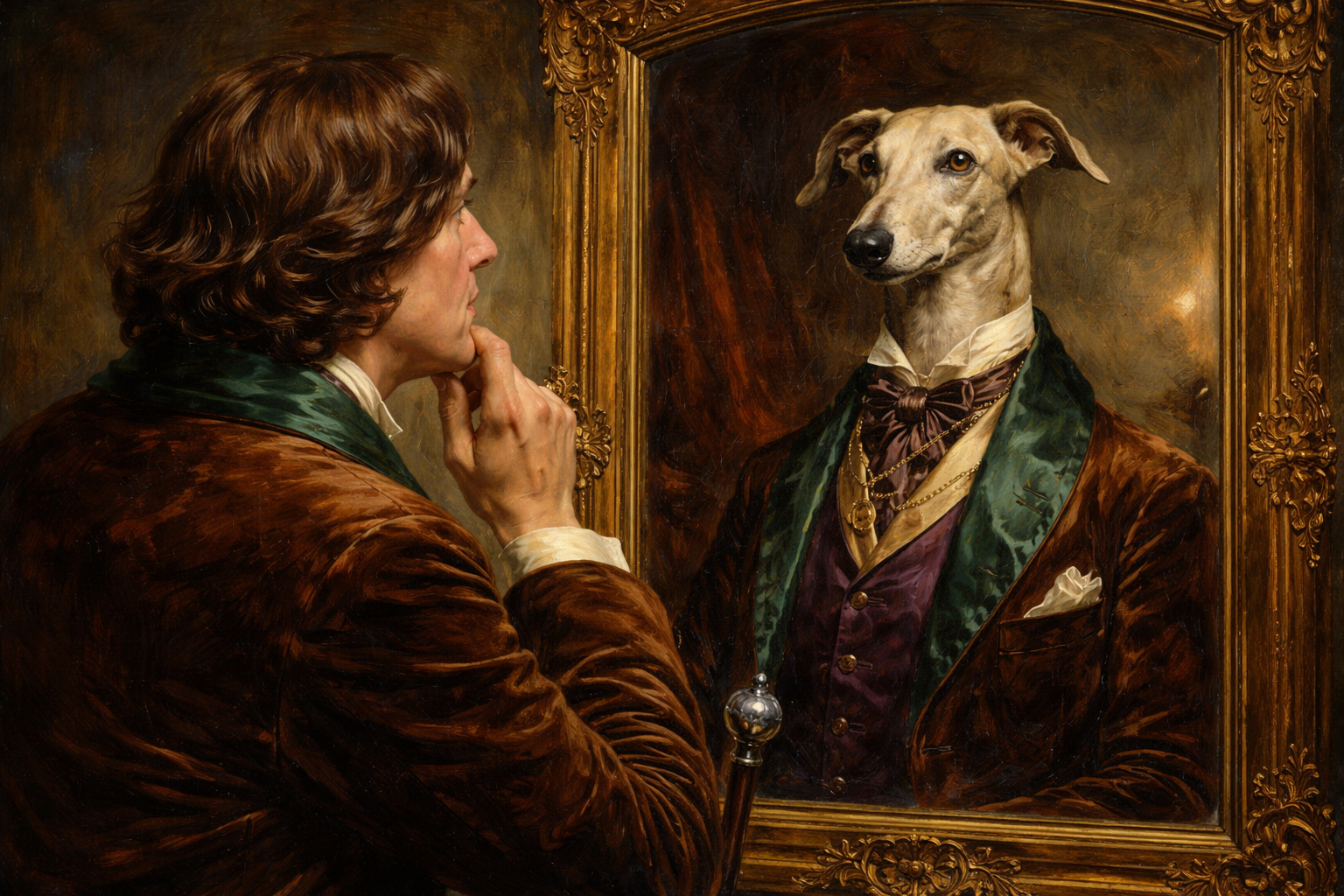 'Picture of Dorian Greyhound' by Oscar Domesticated