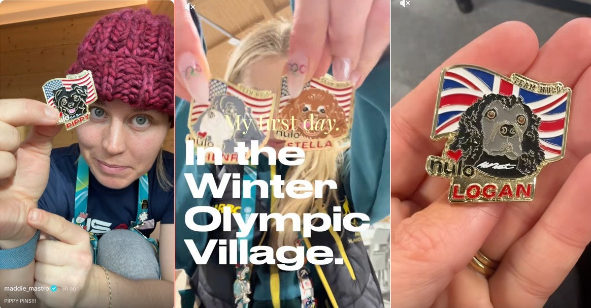 Nulo creates Olympic pins featuring winter athletes' pets - Petfood Industry