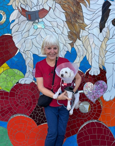 Teddy and his mom on adoption day.