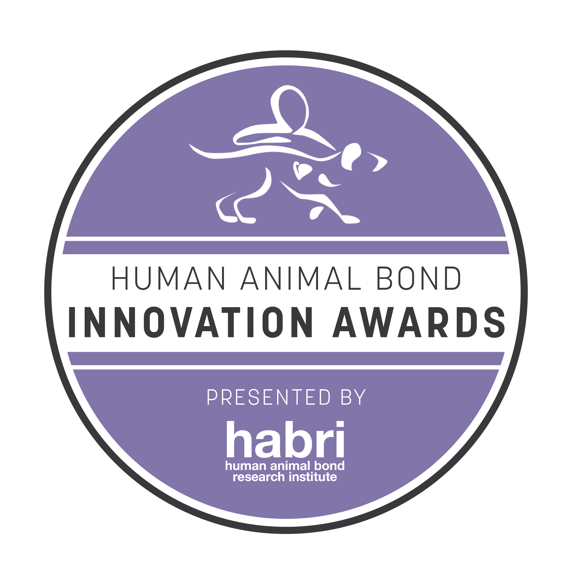 Human Animal Bond Innovation Awards logo presented by HABRI research institute
