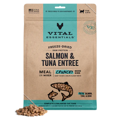 The new Crunchy Micro Nibs for Cats feature smaller, freeze-dried bites in novel protein blends