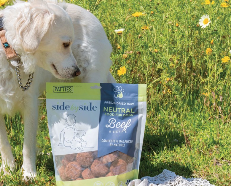 Side By Side offers ingredients in the cooling, neutral and warming categories: options that provide pet owners with customized balancing nutrition depending on their pets&rsquo; needs.