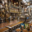 Steampunk Factory With Modern Pet Food Processing