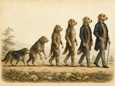 19th Century Scientific Illustration Like The Decent Of Man
