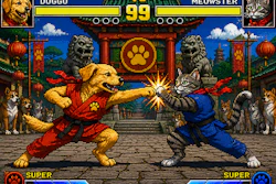 A Classic Arcade Pvp Fighting Game, Except The Combatants Are A Dog And A Cat