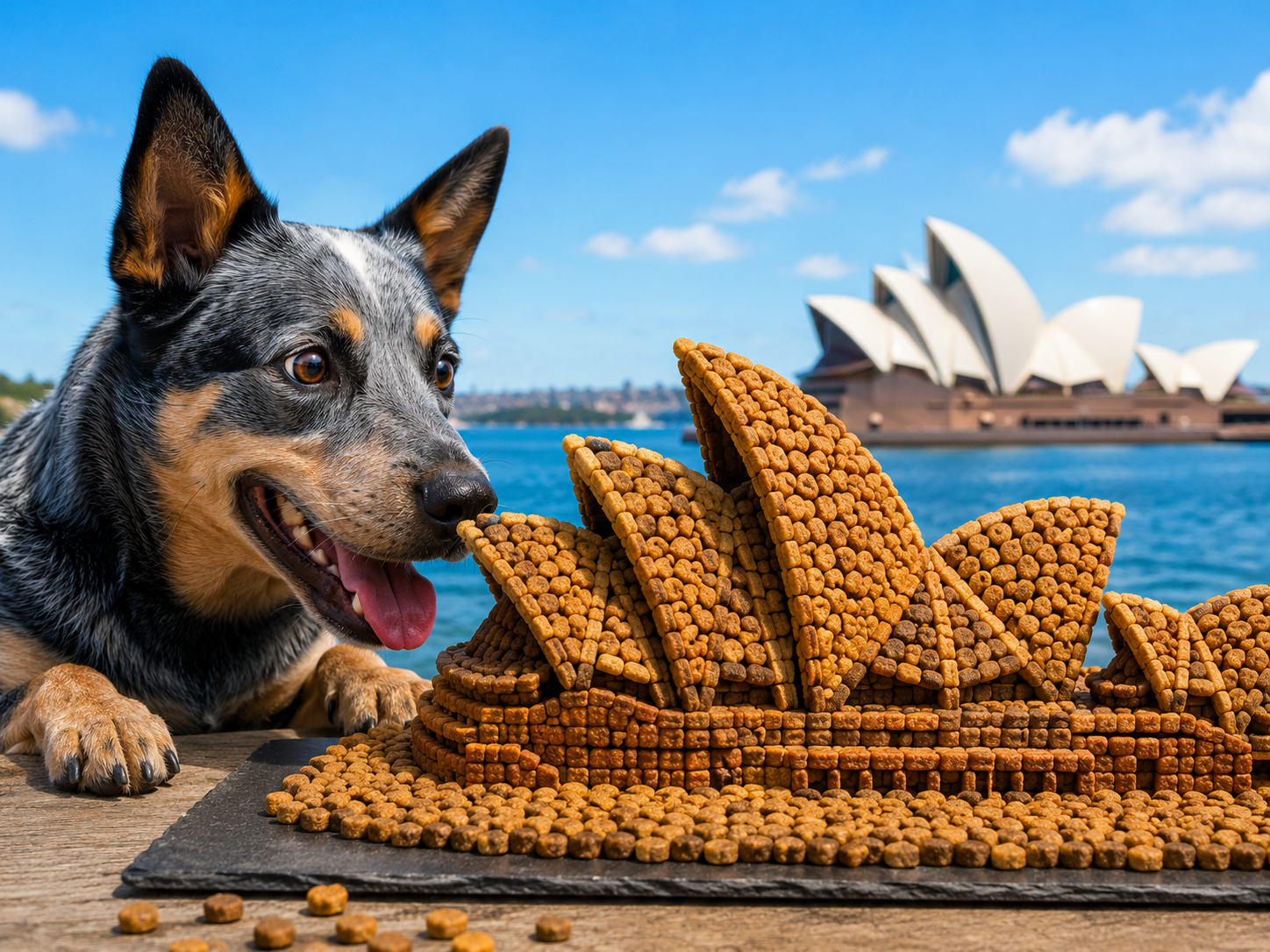 Model Of The Sydney Opera House Made Of Dog Kibble