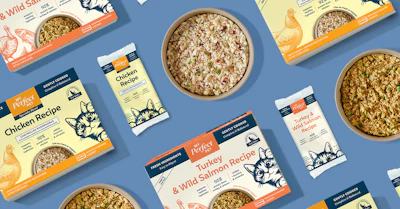 The new packaging is designed to keep food fresher longer and offer a more consistent feeding experience