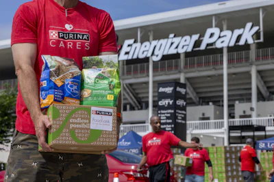 The annual Purina Cares Day spans a quarter of a century and focuses on supporting pet welfare agencies, foodbanks, service and therapy dog organizations, nonprofits that serve pets and people in crisis, and projects that revitalize communities.