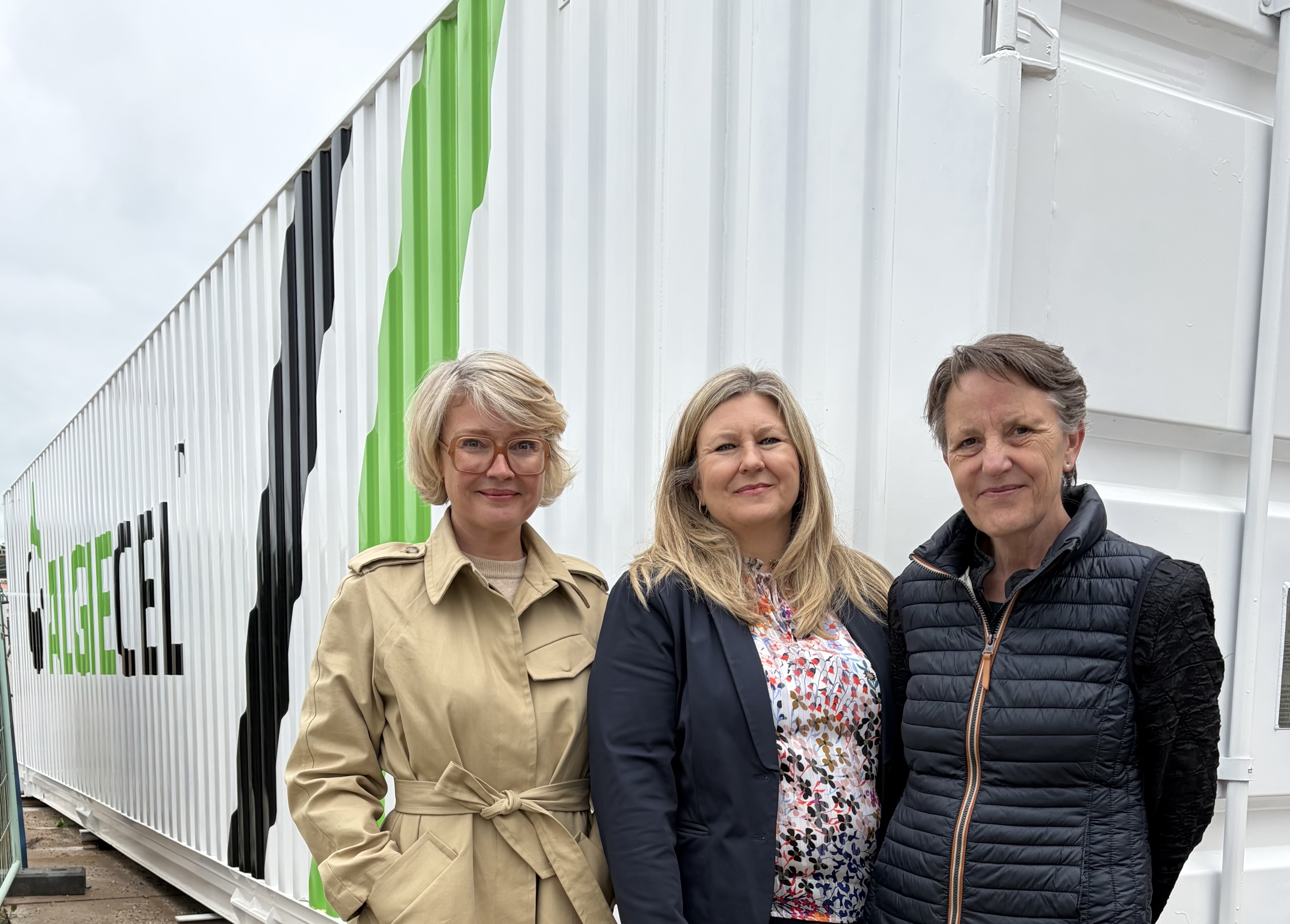 New appointments bring finance, industrial scale-up, governance and renewable energy expertise as Algiecel advances toward commercial production. From left: Mette Ingeman Pedersen, Susanne Palsten Burchardt and Tove Feld.