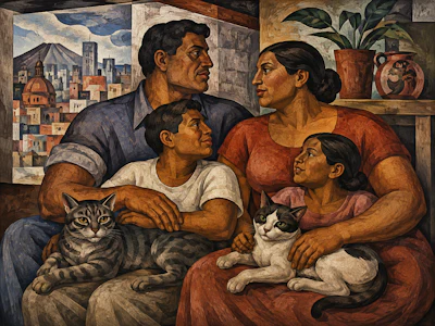 Mexican Mural Painting In The Style Of José Clemente Orozco