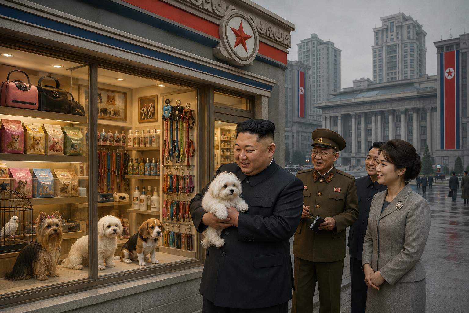 After visiting a pet shop, Kim Jong Un called for expanding the production of pet-related goods, including pet food, grooming tools and veterinary medicines, in North Korea.