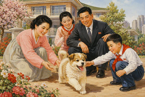 There are no official data on pets in North Korea, but ownership is gradually growing, especially among elites.