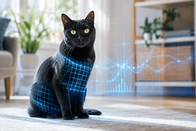 Black Cat Being Scanned Ai Chat Gpt