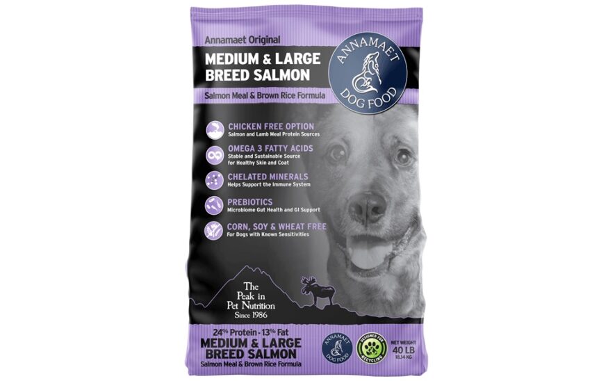 Formerly known as Annamaet Option, the the company explained the formula is now called Medium & Large Breed Salmon.