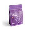 Purple Mondi ReCircle FlexiBag sustainable packaging with line-drawn animal illustration