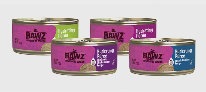 The Hydrating Purées are made with real chicken or fish, goat's milk and green mussels.