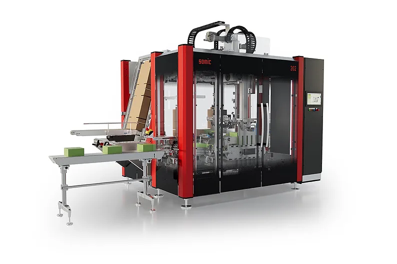 The new SOMIC 202 compact cartoner is designed for standardized packaging tasks.