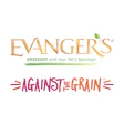 Evanger's pet nutrition brand logos featuring gold text with tagline and Against the Grain product line in vibrant magenta and orange