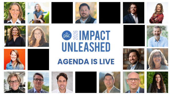 OSC 2024 Impact Unleashed logo with blue circular icon and agenda announcement