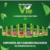Pet Nutrition Vie pet food product line featuring eight flavored varieties in 50g packages displayed on green background